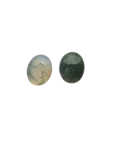 Moos Achat Cabochon oval, 10x8mm