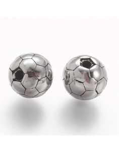 Fussball Edelstahlperle...