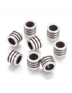 Edelstahlperlen Zylinder, 4...