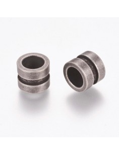 Edelstahlperlen Zylinder 1,... 2