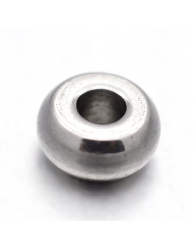 Edelstahlperlen Donuts 4mm, 50Stk.