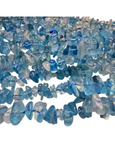 Aquamarin Perlen Chips, 5-14 mm