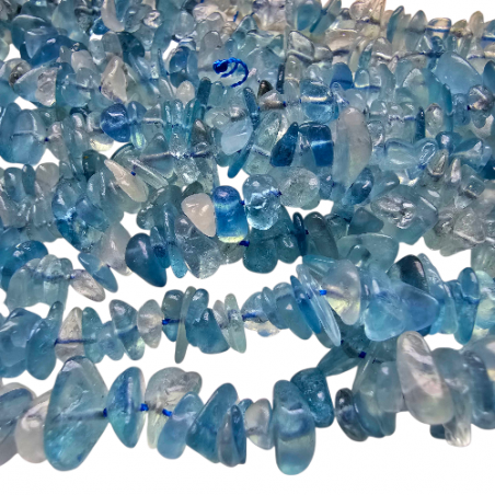 Aquamarin Perlen Chips, 5-14 mm