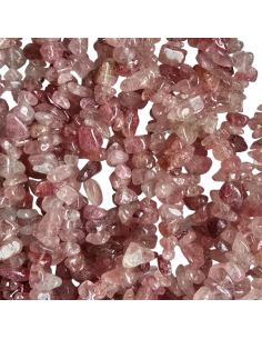 Erdbeerquarz Perlen Chips 4-9 mm 2