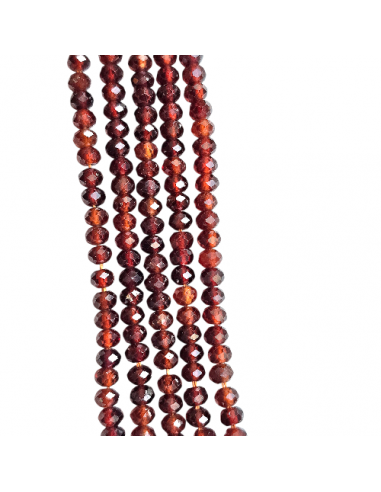 Granat Perlen facettiert 4x3 mm