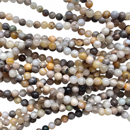 Bambusblatt Achat Perle 6 mm