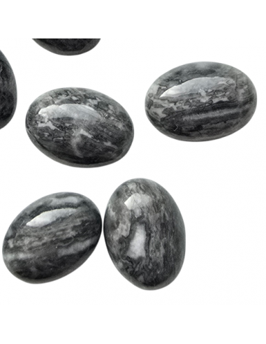 Natürlicher Achat grau,  18x13mm