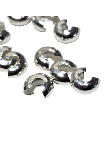 Quetschperlen Hülse 4x2 mm, Silber 925