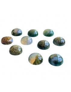 Moos Achat Cabochon rund,...