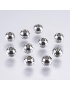 Edelstahlperlen 3mm, 50Stk.