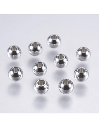 Edelstahlperlen 3mm, 50Stk.