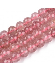 Erdbeer Quarz Perlen, 6mm 2