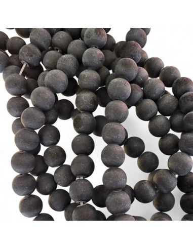 Obsidian Perle  matt, 8mm
