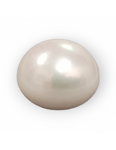 Süsswasserperle weiss Button 14mm