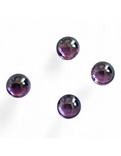 Amethyst Cabochon CZ 4mm
