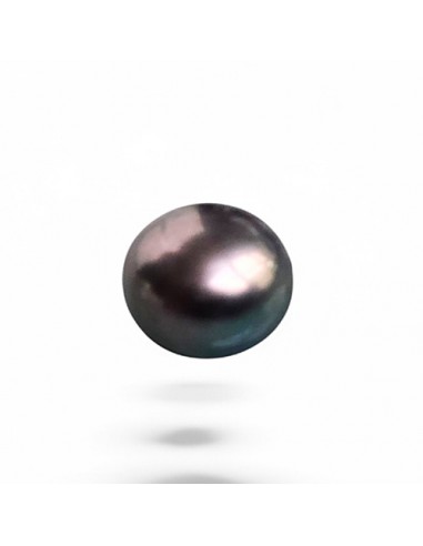 Süsswasserperle dunkel 8mm Button