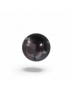 Süsswasserperle dunkel 14mm Button 2
