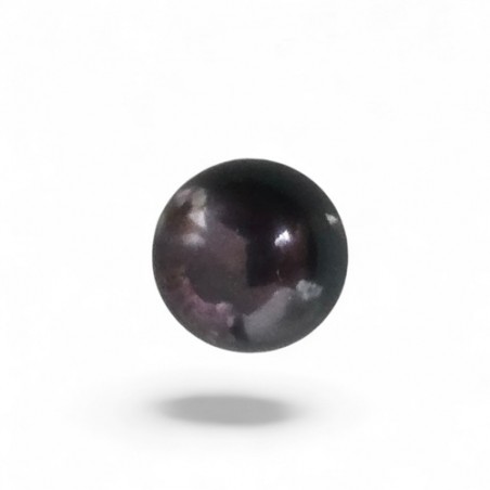 Süsswasserperle dunkel 14mm Button