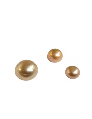 Süsswasserperle lachs Button 6mm