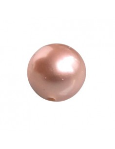 Süsswasserperle rosa rund 6 mm 2