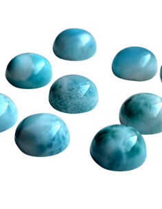 Larimar Cabochon rund, 6 mm