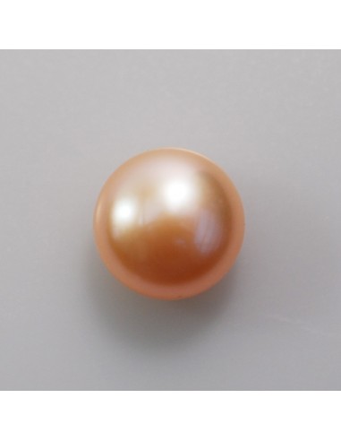 Süsswasserperle Button rosa 10mm