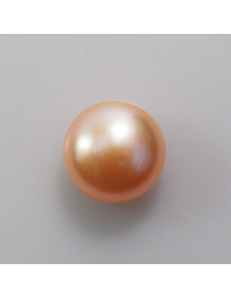 Süsswasserperle Button rosa 10mm