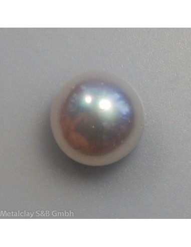 Süsswasserperle weiss Button 12mm